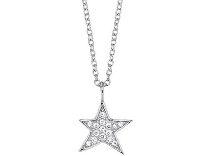 Stříbrný náhrdelník Hvězda se zirkony ERN-LILSTAR-ZI
