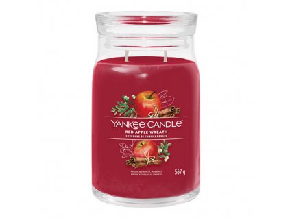 Aromatická svíčka Signature sklo velké Red Apple Wreath 567 g