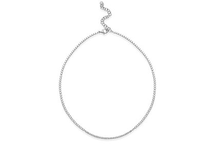 Elegantní stříbrný náhrdelník se zirkony Cubica RZC038