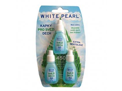 Kapky pro svěží dech White Pearl 3 x 3,7 ml