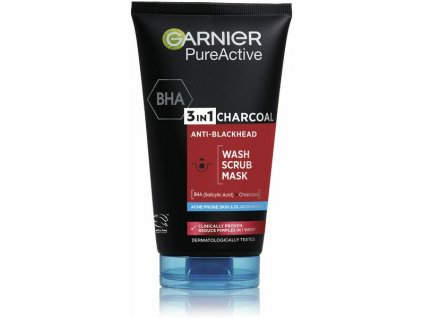 3v1 proti černým tečkám Pure Active (Intensive Charcoal Anti-Blackhead) 150 ml