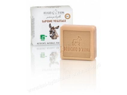 DELICATO D'ASINA: BIO rostlinné mýdlo s oslím mlékem 100g K1990