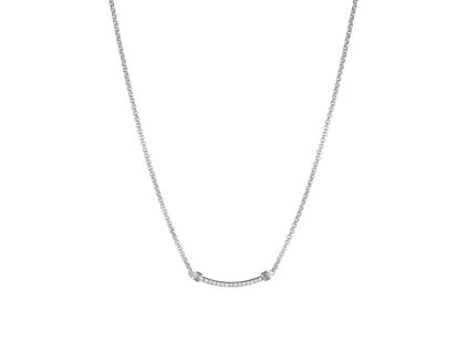 Půvabný ocelový náhrdelník s krystaly LJ1748