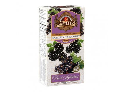 Basilur čaj Fruit Blackcurrant & Blackberry 25x2g