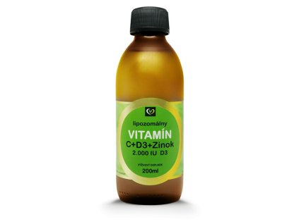 Lipozomální vitamín C + D3 + zinek 200 ml