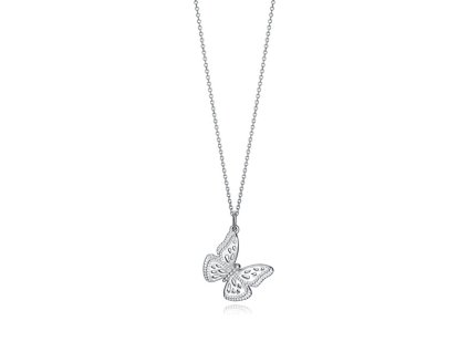 Půvabný stříbrný náhrdelník motýl 61071C000-00