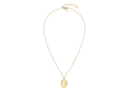 Elegantní pozlacený náhrdelník s medailonem TJ-0096-N-50