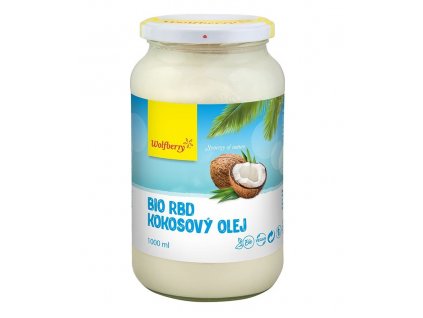 Olej kokosový RBD 1000ml Wolfberry na smažení 1379