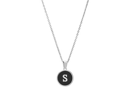 Originální ocelový náhrdelník s písmenem S