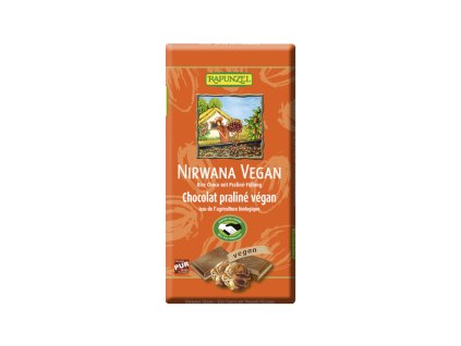 Čokoláda rýžová NIRWANA s nugátovou náplní BIO - VEGAN - Rapunzel 100g