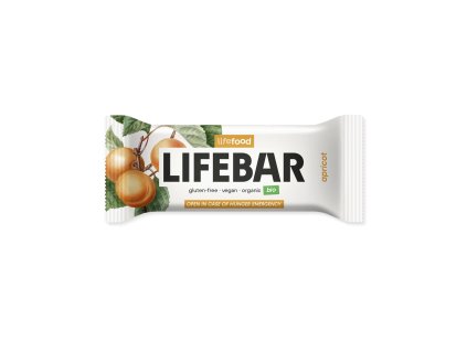Tyčinka Lifebar meruňková RAW 40 g BIO LIFEFOOD