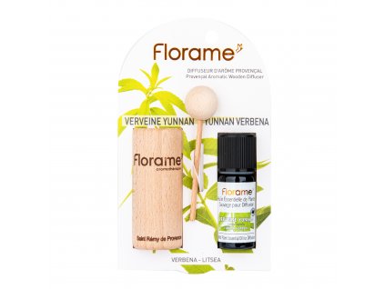 Difuzér provensálský dřevěný + éterický olej Verbena 10 ml BIO FLORAME