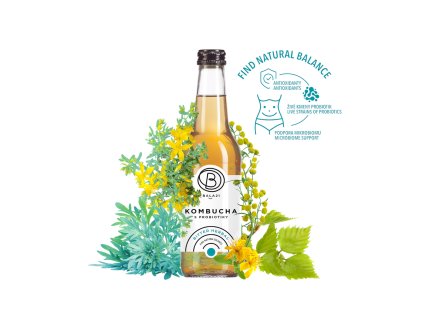 Kombucha s probiotiky BITTER HERBAL - BALA 21 330ml