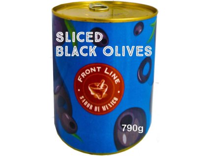 Černé olivy krájené 790g