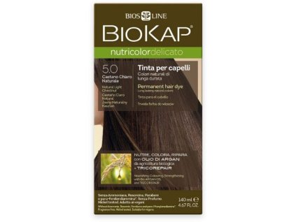 Nutricolor Delicato - Barva na vlasy 5.0 Kaštanová přírodní světlá 140 ml