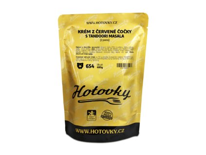 Krém z červené čočky s tandoori masala (2 porce)