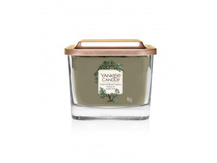 Aromatická svíčka malá hranatá Vetiver & Black Cypress 96 g