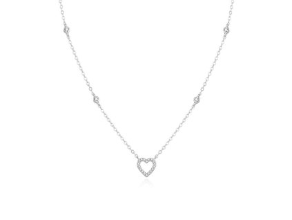 Něžný stříbrný náhrdelník se srdíčkem AGS1040/47