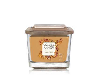 Aromatická svíčka malá hranatá Elevation Amber & Acorn 96 g