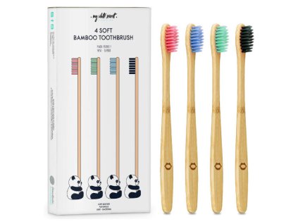 Bambusový zubní kartáček (Bamboo Toothbrush) 4 ks