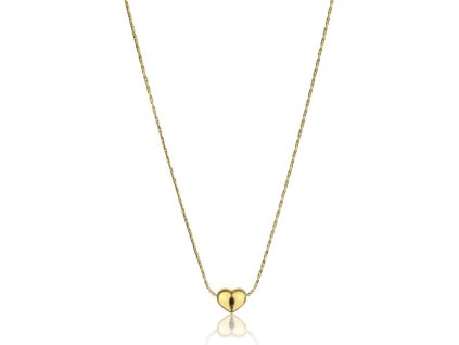 Romantický pozlacený náhrdelník Srdce Lilah EWN23093G