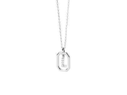 Půvabný stříbrný náhrdelník písmeno "L" LETTERS CO02-523-U (řetízek, přívěsek)