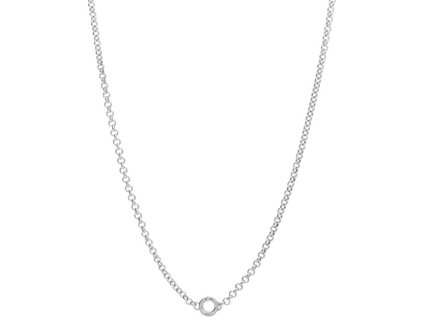 Stříbrný náhrdelník s kroužkem na přívěsky Storie RZC003