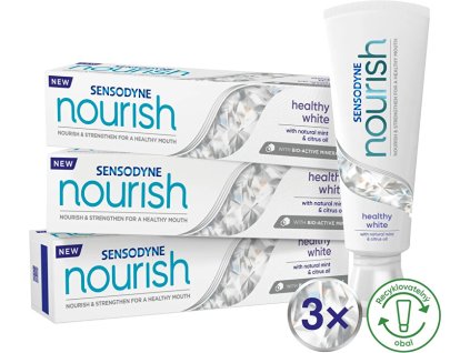 Zubní pasta Nourish Healthy White Trio 3 x 75 ml