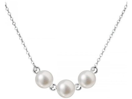 Stříbrný náhrdelník s pravými perlami Pavona 22017.1