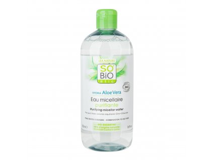 Voda micelární Aloe Vera čisticí — zinek a citrusy 500 ml BIO SO’BiO étic