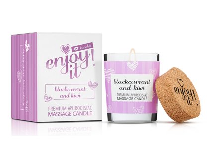 Masážní svíčka Enjoy it! Blackcurrant and Kiwi (Massage Candle) 70 ml