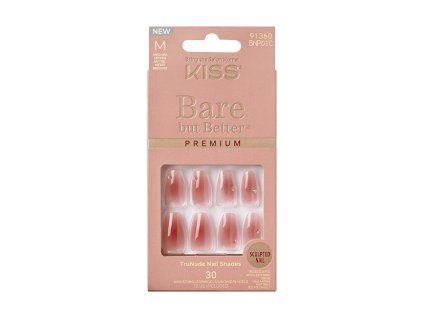 Nalepovací nehty Bare-But-Better Premium Nails - Shine 30 ks