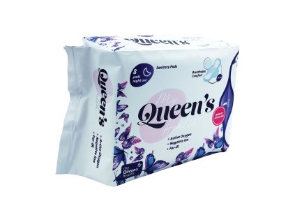 Noční vložky s křidélky, 8 ks, Queen's