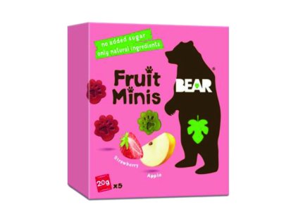 Bear minis jahoda - jablko 5x20g bez lepku 5141