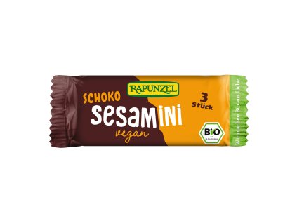 Plátky sezamové v hořké čokoládě vegan 27 g BIO RAPUNZEL