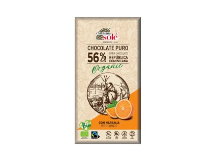 Čokoláda hořká pomerančová 100 g BIO SOLÉ