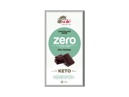 Čokoláda hořká 72 % se stévií bez cukru 100 g SOLÉ