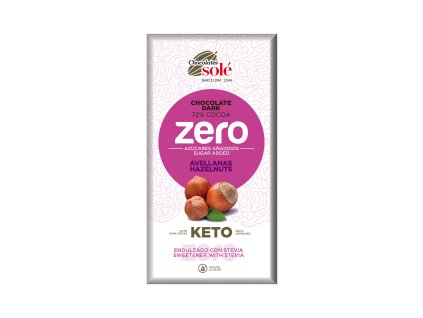Čokoláda hořká s oříšky a stévií bez cukru 100 g SOLÉ