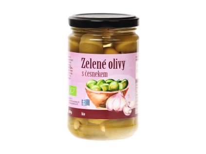 Olivy zelené plněné česnekem 320 g BIO BIO NEBIO