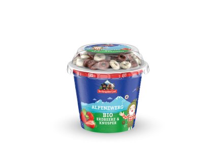 Jogurt jahodový s čokoládovými kroužky 137 g BIO BGL