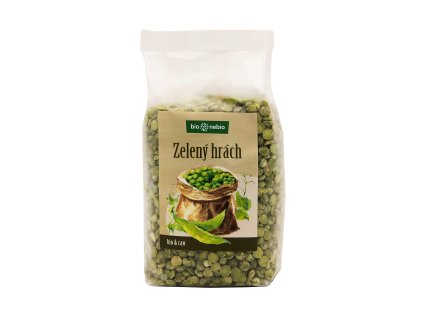 Hrách zelený půlený 500 g BIO BIO NEBIO