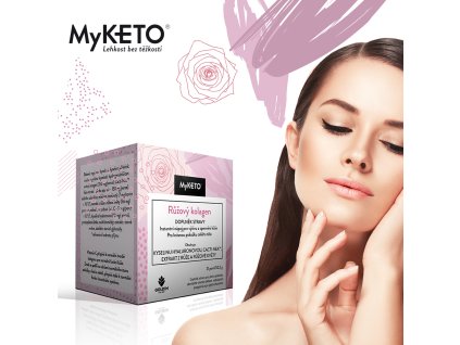 MyKETO Růžový kolagen s kyselinou hyaluronovou a extraktem Cacti-nea 23 porcí