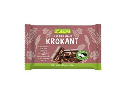 41145 rapunzel mlecna cokolada s mandlemi krehka 100g bio