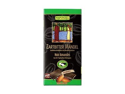41256 rapunzel horka cokolada s mandlemi 80g bio