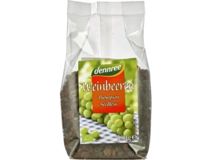 40545 dennree rozinky thompson seedless 500g bio