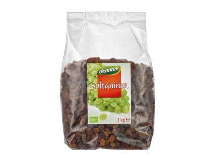 40578 dennree rozinky sultanky 1 kg bio