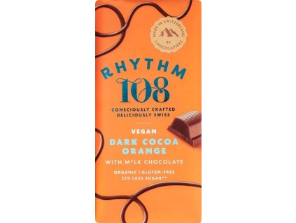 55401 rhythm 108 plnena cokolada kakao pomeranc 100 g bio