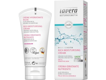 46722 lavera hydratacni denni krem pro suchou a citlivou plet 50ml eco