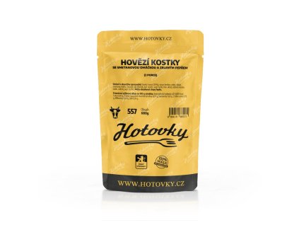 468 557 hovezi kostky se smetanovou omackou a zelenym peprem 2 porce