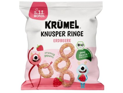 57357 krumel krupave krouzky pro deti jahodove 20 g bio